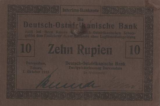 10 Rupien 1915